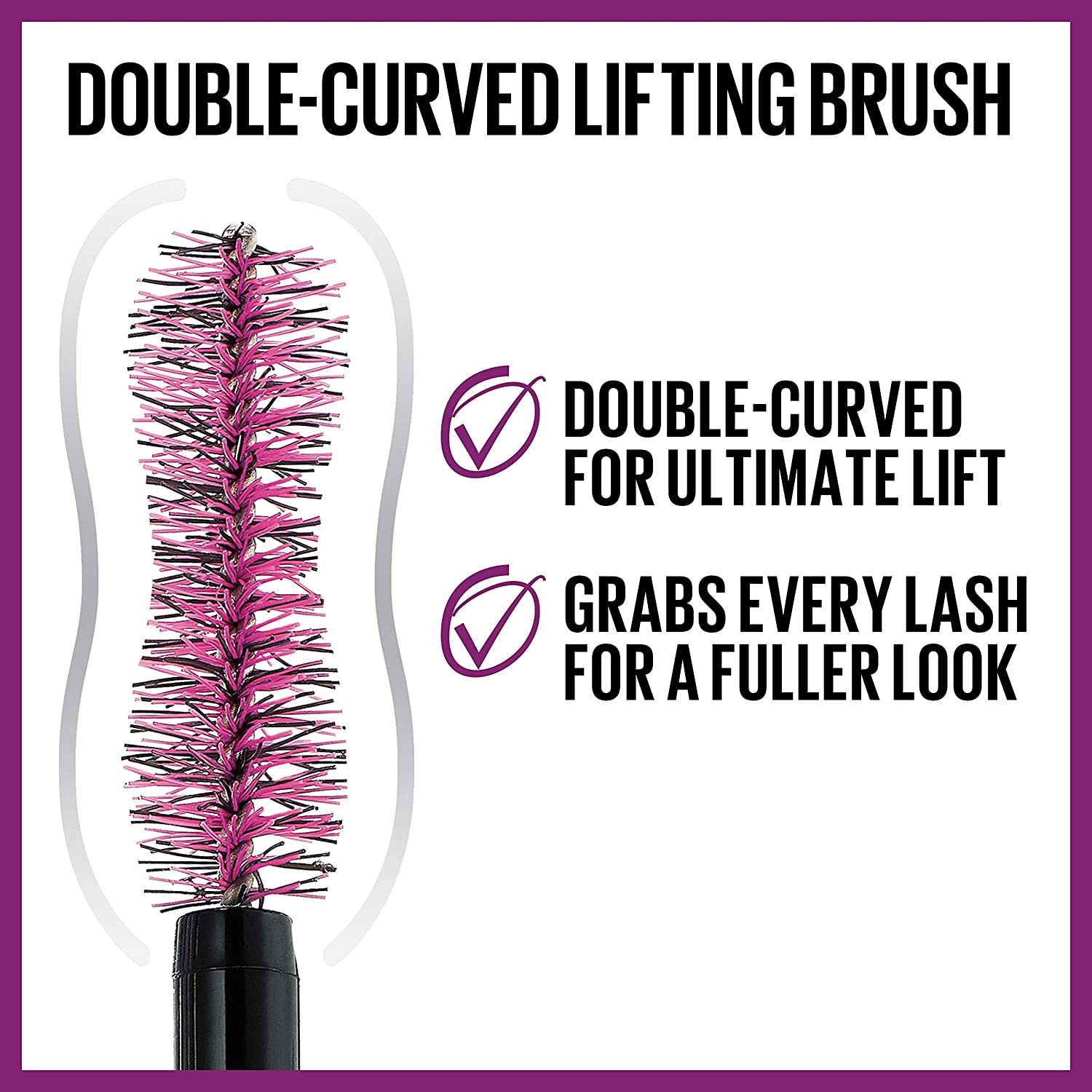 Maybelline The Falsies Lash Lift Washable Mascara Volumizing, Lengthening, Lifting, Curling, Multiplying, Eye Makeup, Blackest Black, 1 Count - Image 2
